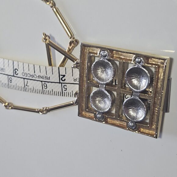 Artistry By Amway Necklace Gold And Silver Two Tone 20" With Chain Vintage - Picture 9 of 13